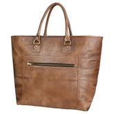 Fifth Avenue Leather Tote Bag Camel